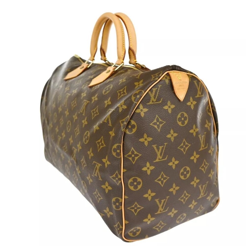 LOUIS VUITTON Speedy 40 Travel Hand Bag Monogram Leather Brown - Picture 5 of 16